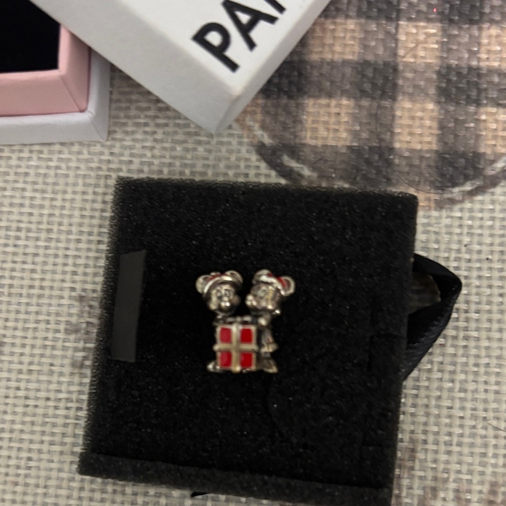 Pandora Silver and Red Charm